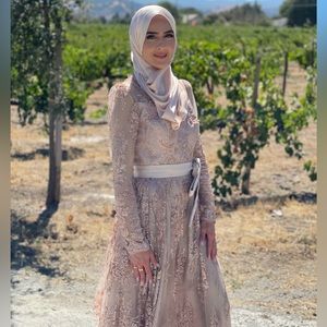 Rose pink formal gown